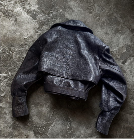 Dark brown chocolate leather jacket